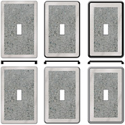 concrete and brushed metal wallplate concept
