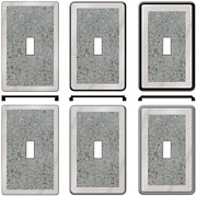 concrete and brushed metal wallplate concept