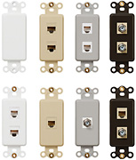 Imperial Bead and Metro Line wallplate in nickel and antique bronze